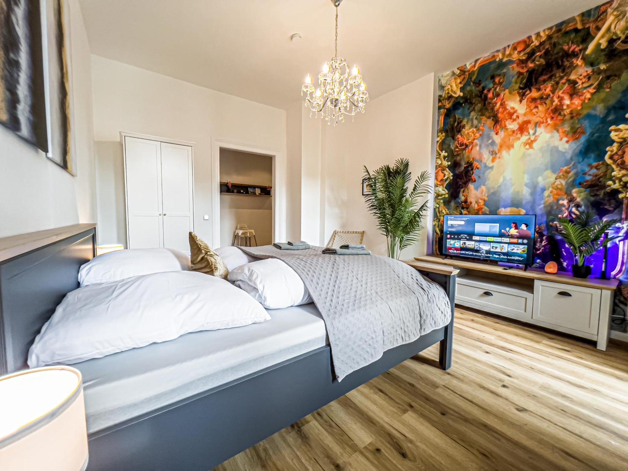 Grosse 3 Schlafzimmer Unterkunft Mit Kueche, Bad, Waschmaschine & Balkon Am Zoo Leipzig Exterior foto
