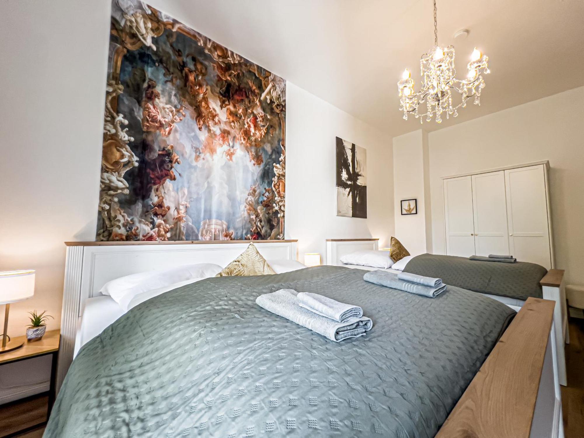 Grosse 3 Schlafzimmer Unterkunft Mit Kueche, Bad, Waschmaschine & Balkon Am Zoo Leipzig Exterior foto